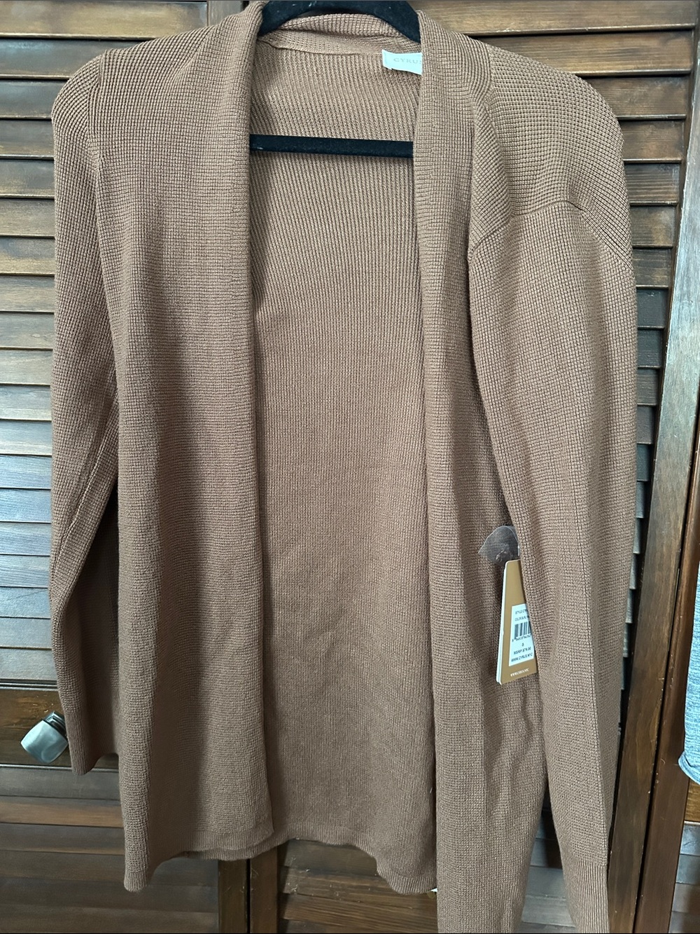 Cozy Open-Front Cardigan in Brown